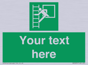 Custom Emergency Escape Ladder Sign